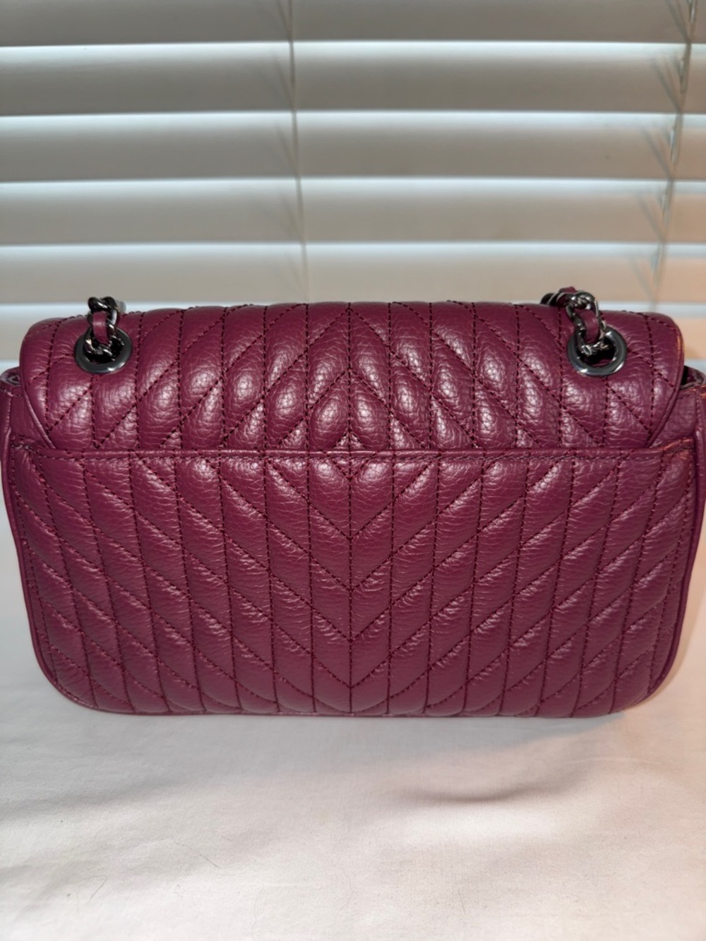 KARL LAGERFELD PARIS Agyness Medium Convertible Shoulder Plum Bag - Picture 5 of 12